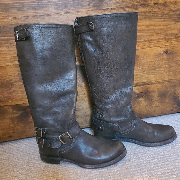 frye veronica back zip tall boots